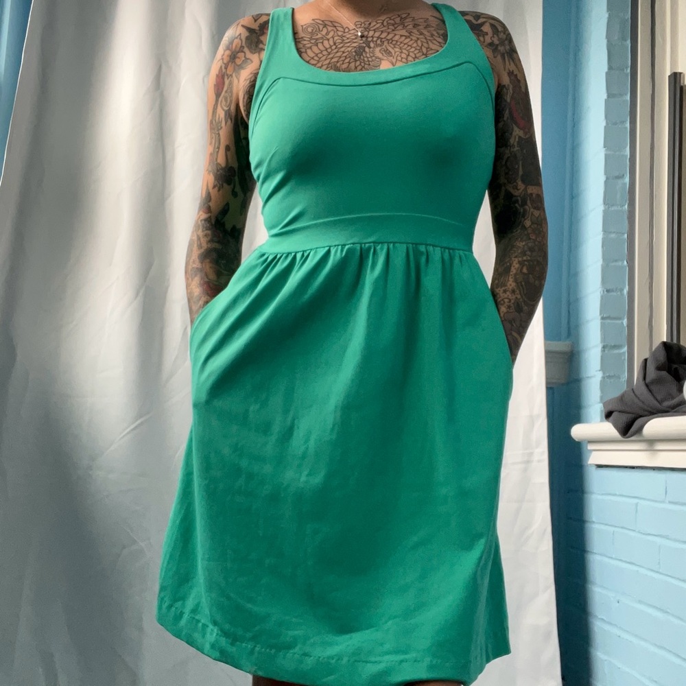 CYNTHIA ROWLEY jade green Stretchy dress size small